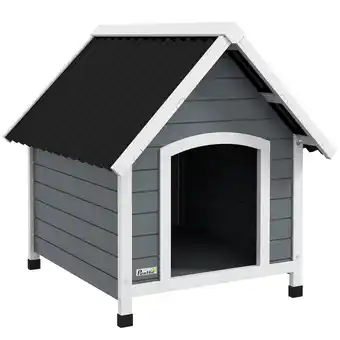 Netto Marken-Discount PawHut Hundehütte Tannenholz, Kunststoff Angebot