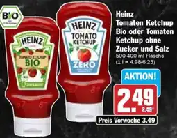 HIT Heinz Tomaten Ketchup Bio oder Tomaten Ketchup ohne Zucker und Salz Angebot