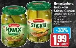 HIT Hengstenberg Knax oder Sticksi Gurken Angebot