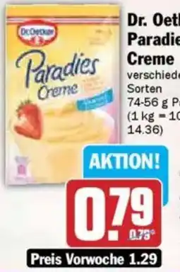 HIT Dr. Oetker Paradies Creme Angebot