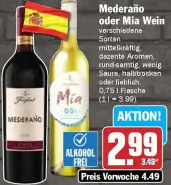 HIT Mederaño oder Mia Wein Angebot