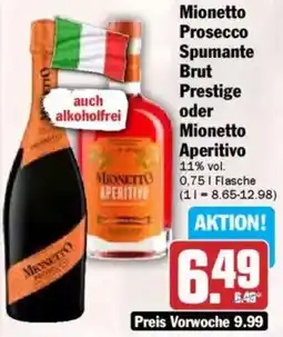 HIT Mionetto Prosecco Spumante Brut Prestige oder Mionetto Aperitivo Angebot