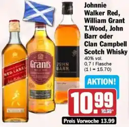 HIT Johnnie Walker Red, William Grant T.Wood, John Barr oder Clan Campbell Scotch Whisky Angebot