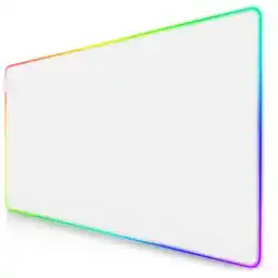 Netto Marken-Discount Titanwolf Gaming Mauspad XXXL RGB 1200x600 mm, LED Mauspad, 7 Farben, 4 Modi, abwaschbar, weiß Angebot