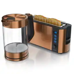 Netto Marken-Discount Arendo Frühstücksset 2 teilig, Wasserkocher, Toaster, Kupfer Angebot