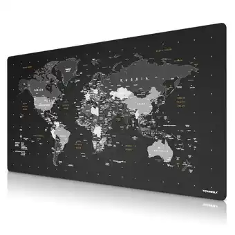 Netto Marken-Discount Titanwolf Gaming Mauspad XXXL 1600x800 mm, Speed Mousepad, Weltkarte Motiv, rutschfest, abwaschbar Angebot