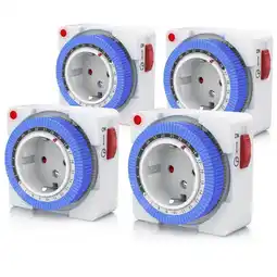 Netto Marken-Discount BEARWARE 4x Zeitschaltuhr, mechanisch, 24h, kompakt, 15 min. Zeitintervalle, Kinderschutzsicherung Angebot