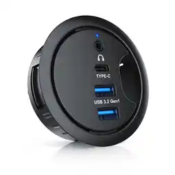 Netto Marken-Discount CSL Kabeldurchführung mit USB Hub, 2x USB-A, 1x USB-C, Audioanschluss Angebot