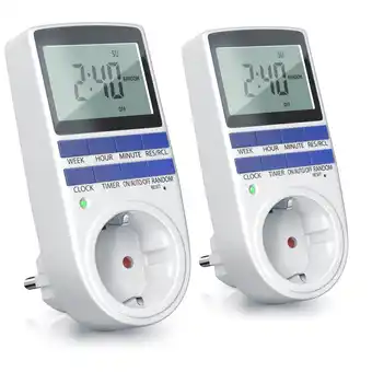 Netto Marken-Discount BEARWARE 2x Zeitschaltuhr, digital, 2,1 LCD-Display, max. 3680W, 10 Programme, Zufallsschaltung Angebot