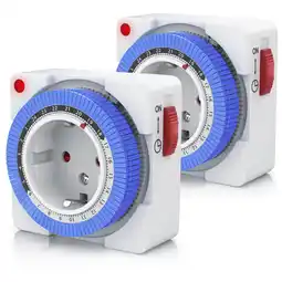 Netto Marken-Discount BEARWARE 2x Zeitschaltuhr, mechanisch, 24h, kompakt, 15 min. Zeitintervalle, Kinderschutzsicherung Angebot