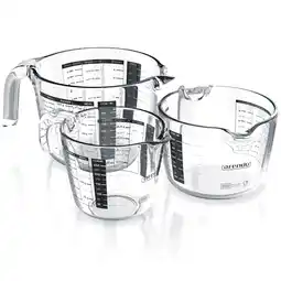 Netto Marken-Discount Arendo Messkrug Set 250, 500, 1000 ml, hitzebeständig, Borosilikatglas Angebot
