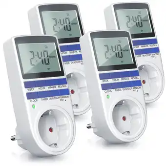 Netto Marken-Discount BEARWARE 4x Zeitschaltuhr, digital, 2,1 LCD-Display, max. 3680W, 10 Programme, Zufallsschaltung Angebot