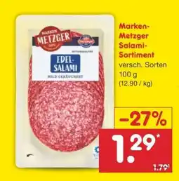 Netto Marken-Discount Marken-Metzger Salami-Sortiment Angebot