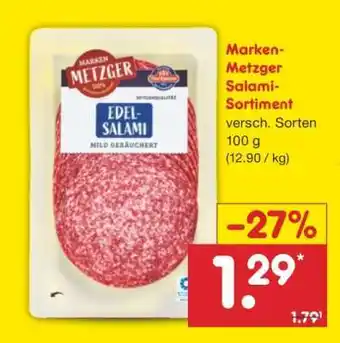 Netto Marken-Discount Marken-Metzger Salami-Sortiment Angebot