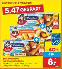 Netto Marken-Discount Iglo Fischstäbchen oder Backfischstäbchen Angebot