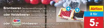 Netto Marken-Discount Brombeeren oder Heidelbeeren oder Himbeeren Angebot