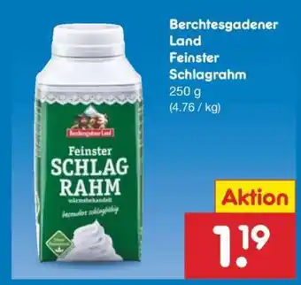 Netto Marken-Discount Berchtesgadener Land Feinster Schlagrahm Angebot