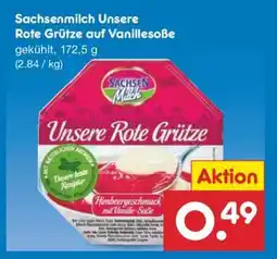 Netto Marken-Discount Sachsenmilch Unsere Rote Grütze auf Vanillesoße Angebot
