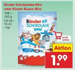 Netto Marken-Discount Kinder Schokolade Mini oder Kinder Bueno Mini Angebot