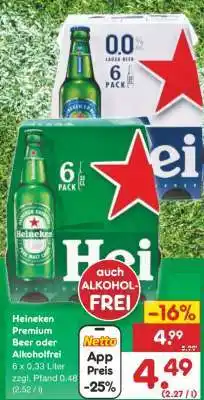 Netto Marken-Discount Heineken Premium Beer oder Alkoholfrei Angebot