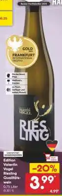 Netto Marken-Discount Edition Valentin Vogel Riesling Qualitätswein Angebot