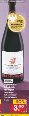 Netto Marken-Discount Ingersheimer Schalkstein Felsengraf Lemberger mit Trollinger Qualitätswein Angebot