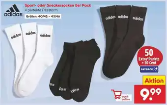 Netto Marken-Discount Sport- oder Sneakersocken, 3er Pack Angebot