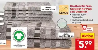 Netto Marken-Discount Handtuch 2er Pack, Gästetuch 4er Pack oder Duschtuch Angebot