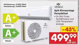 Netto Marken-Discount VESKA Split Klimaanlage Komplettset Angebot