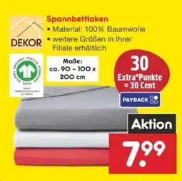 Netto Marken-Discount Spannbettlaken Angebot