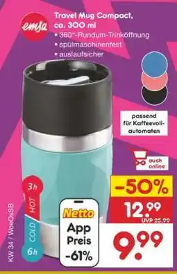 Netto Marken-Discount Travel Mug Compact, ca. 300 ml Angebot