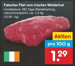 Netto Marken-Discount Falsches Filet vom Irischen Weiderind Angebot