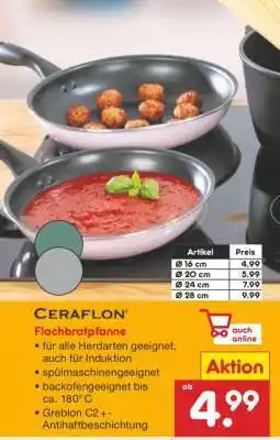 Netto Marken-Discount Ceraflon Flachbratpfanne Angebot