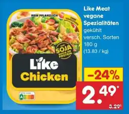 Netto Marken-Discount Like Meat vegane Spezialitäten Angebot
