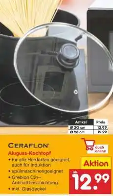 Netto Marken-Discount CERAFON Aluguss-Kochtopf Angebot