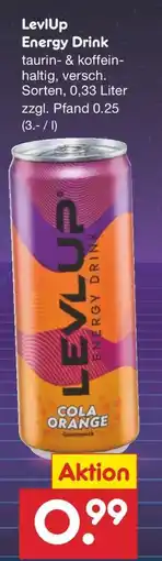 Netto Marken-Discount LevUp Energy Drink Angebot
