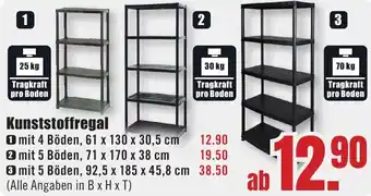 B1 Discount Baumarkt Kunststoffregal Angebot