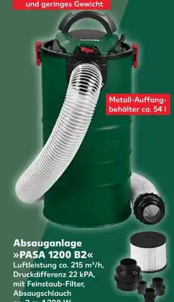 Kaufland Parkside Absauganlage PASA 1200 B2 Angebot