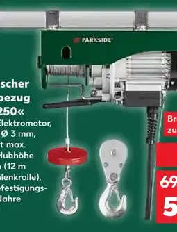 Kaufland Parkside Elektrischer Seilhebezug PSZ 250 Angebot