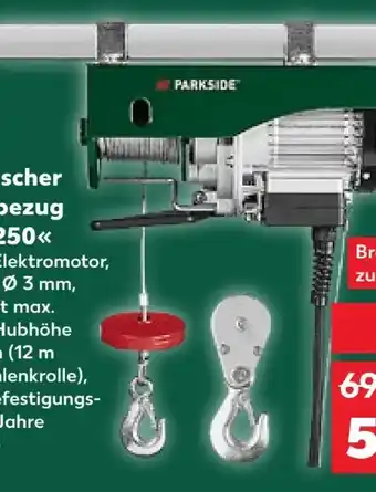 Kaufland Parkside Elektrischer Seilhebezug PSZ 250 Angebot