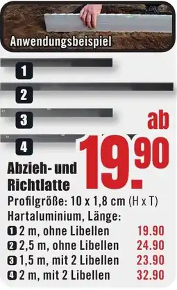 B1 Discount Baumarkt Abzieh- und Richtlatte Angebot