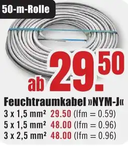 B1 Discount Baumarkt Feuchtraumkabel NYM-J Angebot