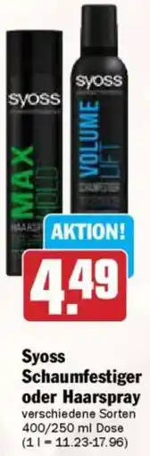 HIT Syoss Schaumfestiger oder Haarspray Angebot