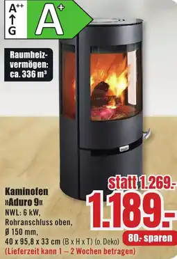 B1 Discount Baumarkt Kaminofen Aduro 9 Angebot