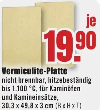 B1 Discount Baumarkt Vermiculite-Platte Angebot