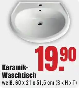B1 Discount Baumarkt Keramik Waschtisch Angebot