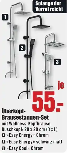 B1 Discount Baumarkt Überkopf Brausestangen-Set Angebot