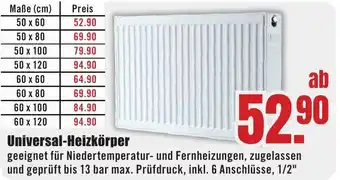 B1 Discount Baumarkt Universal-Heizkörper Angebot