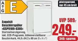 B1 Discount Baumarkt Exquisit Geschirrspüler GSP9109-030E Angebot