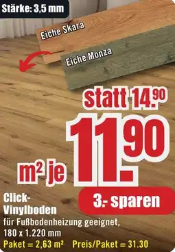 B1 Discount Baumarkt Click Vinylboden Angebot